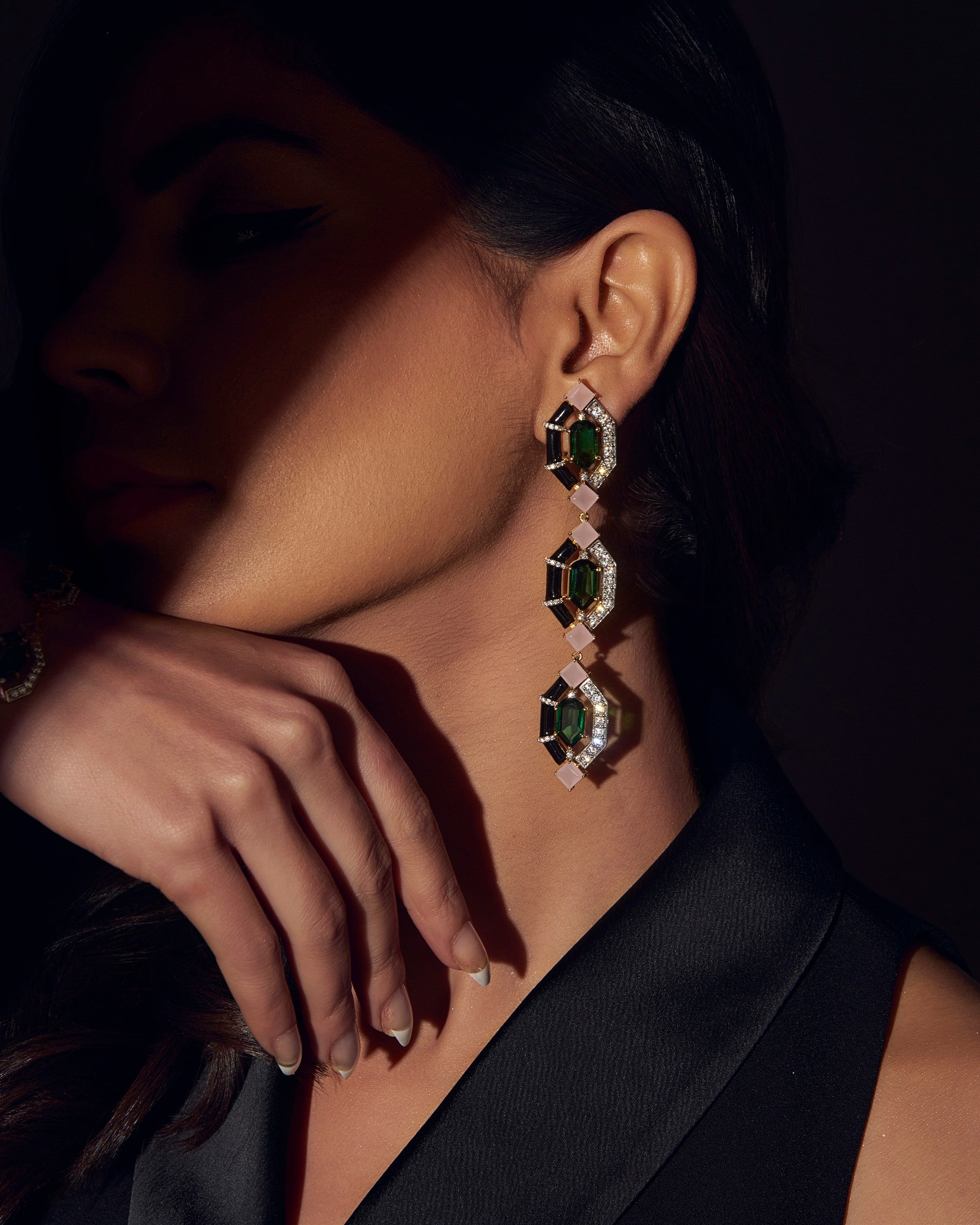 Midnight Long Earring x Niki Mehra