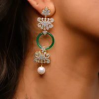 Camellia long earring