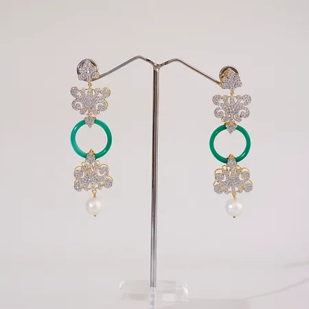 Camellia long earring